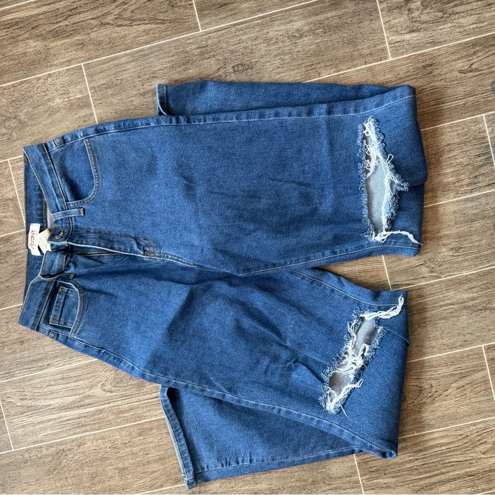 Blue Distressed Women's Jeans